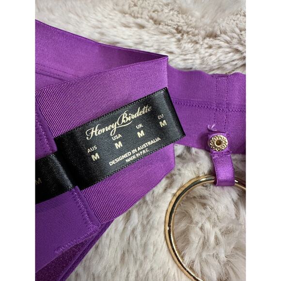 Honey Birdette JASMIN💜 Purple Amethyst 2 Piece Set M Suspender & M Thong - Picture 6 of 9